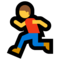 Man Running emoji on Microsoft